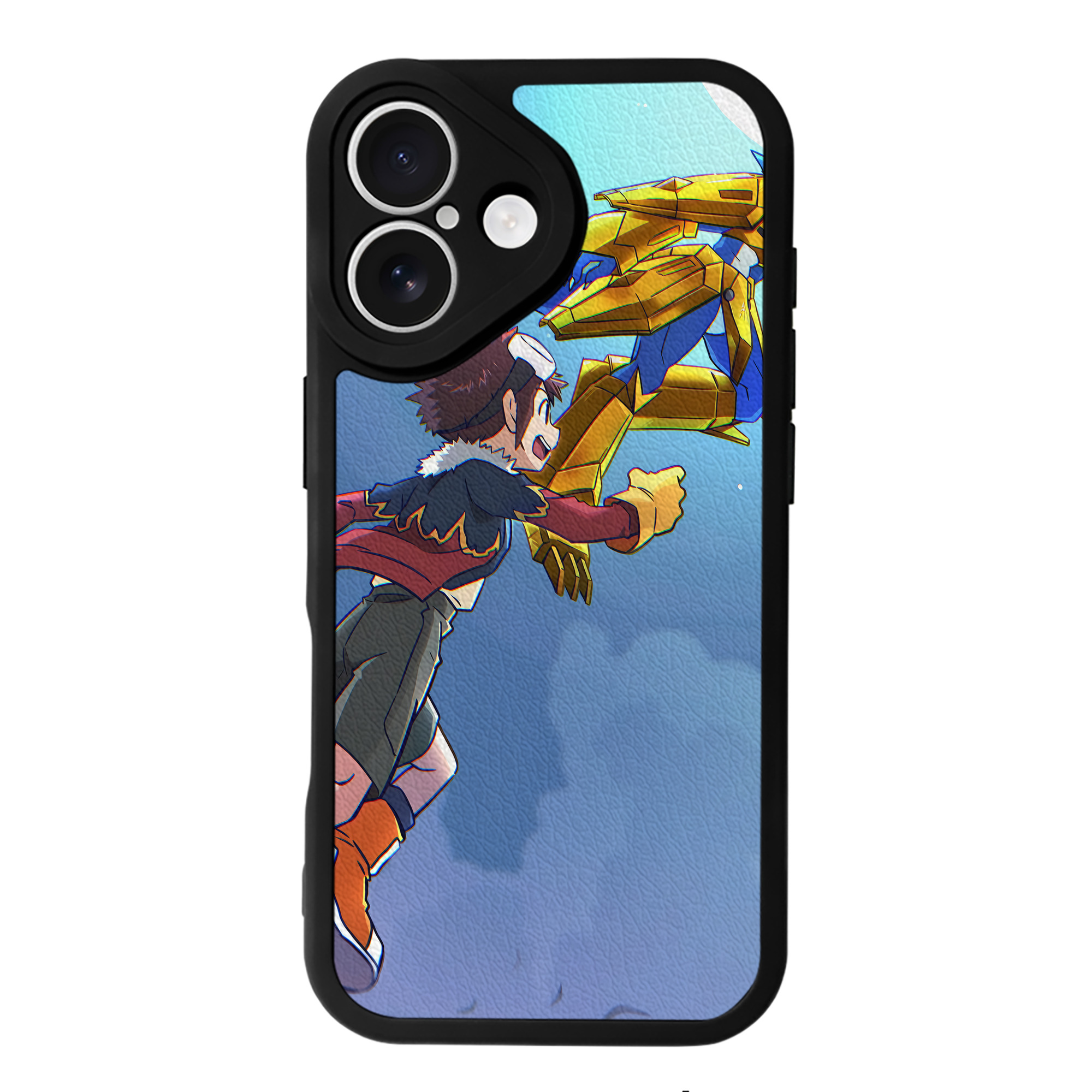 （画像用） Digimon デジタルモンスター/デジモン 【iPhone 16シリーズ対応】シリコンスマホケース（レザー調） 材質：シリコン